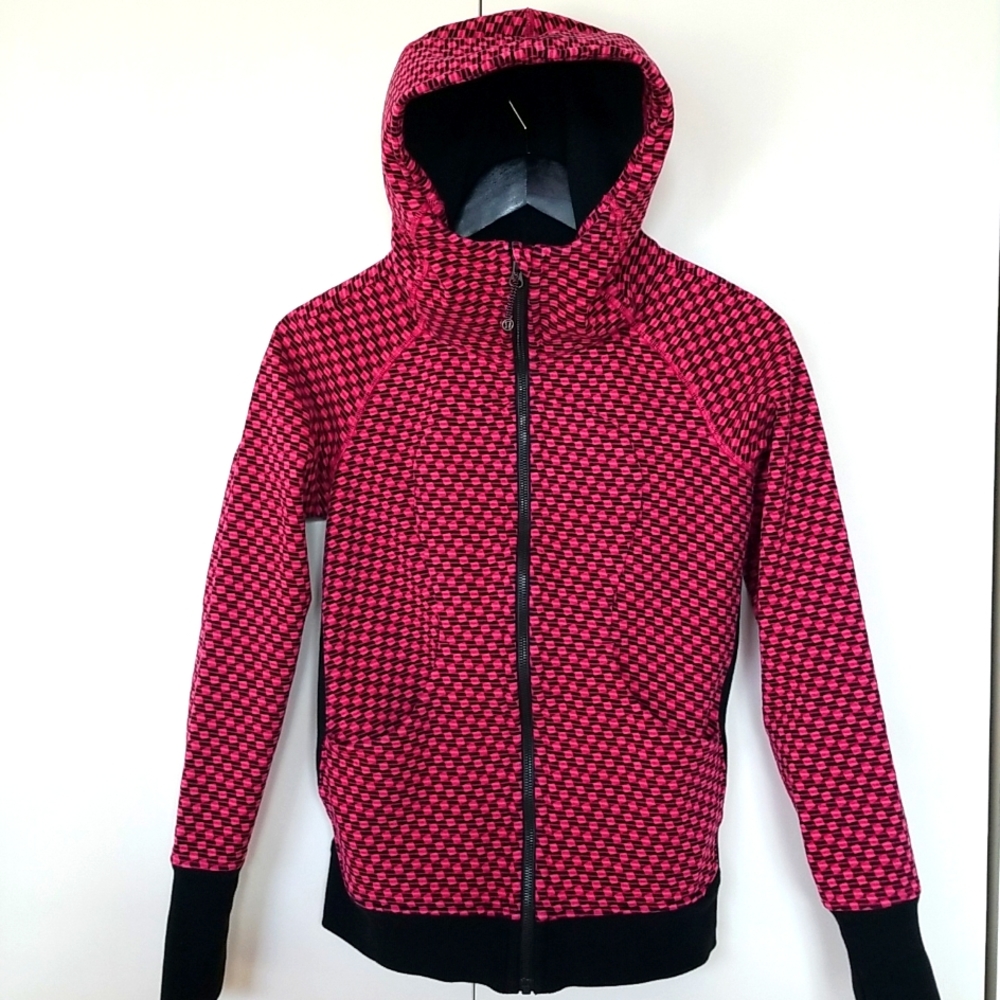Lululemon Scuba Hoodie III, Deep Dive Berry Rumble Black / Black - Picture 2 of 9